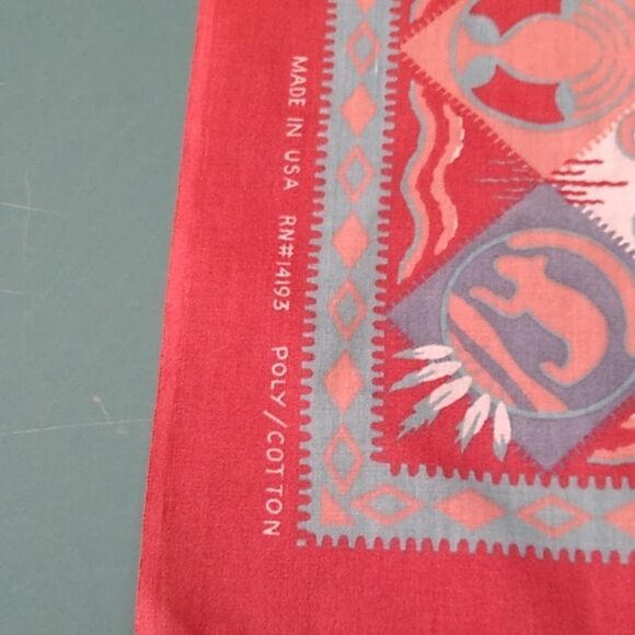 Southwestern Scarf Poly/Cotton RN#14193 Made in USA Native Symbols - Picture 2 of 10